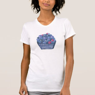 Berry Mooi Schattige Blueberry Basket Graphic T-shirt