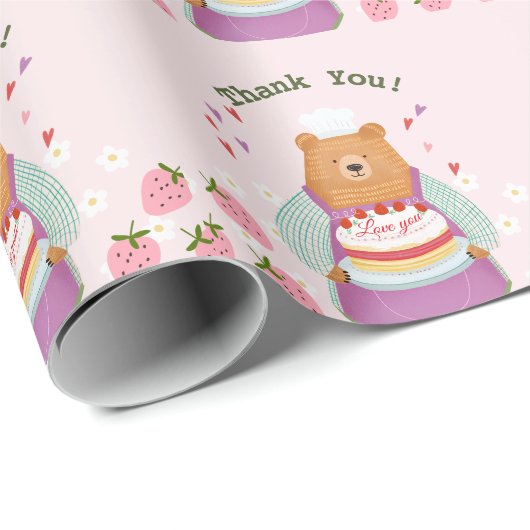 Berry Mooie eerste verjaardag Cadeaupapier (Rol Hoek)