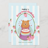 Berry Mooie eerste verjaardag Kaart (Voorkant / Achterkant)