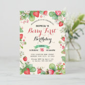 Berry Mooie eerste verjaardag Kaart (Staand voorkant)