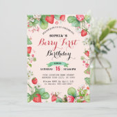 Berry Mooie eerste verjaardag Kaart (Staand voorkant)