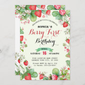 Berry Mooie eerste verjaardag Kaart (Voorkant / Achterkant)