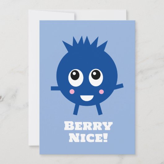 "Berry Nice"-blauwe bosbes - felicitaties Kaart (Voorkant)