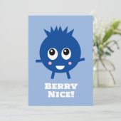 "Berry Nice"-blauwe bosbes - felicitaties Kaart (Staand voorkant)