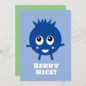 "Berry Nice"-blauwe bosbes - felicitaties Kaart (Voorkant / Achterkant)
