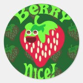 Berry Nice! Ronde Sticker (Voorkant)
