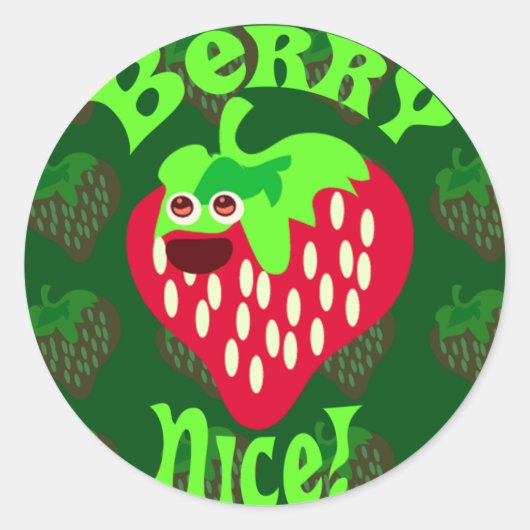 Berry Nice! Ronde Sticker (Voorkant)