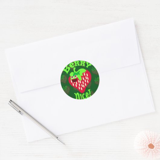 Berry Nice! Ronde Sticker (Envelop)