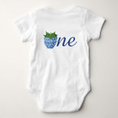 Berry One Blue Rapsberry Boy Verjaardag Romper (Achterkant)