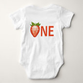 Berry One Strawberry Girl eerste verjaardag Romper (Achterkant)