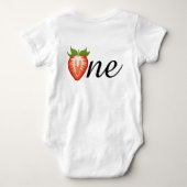 Berry One Strawberry Girls verjaardag Sweet One Romper (Achterkant)