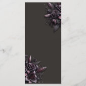 Berry Paarse Black Lily Roos Bloemen Trouwmenu Menu (Achterkant)