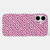 Berry Paarse Grieks sleutelpatroon Case-Mate iPhone Case (Achterkant (horizontaal))