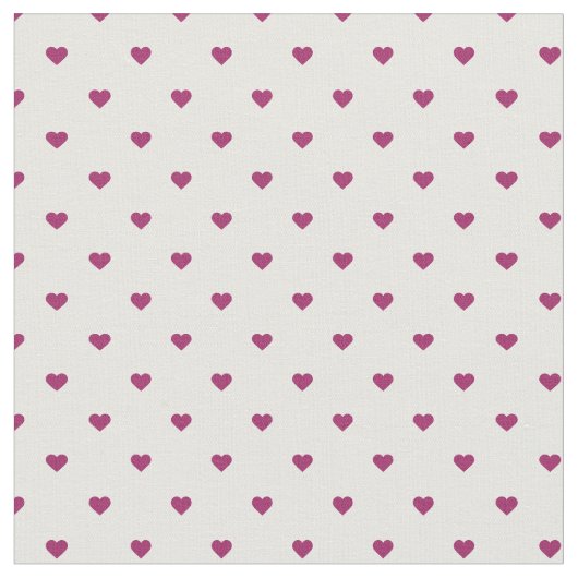 Berry Paarse polka dot harten Stof (Close Up)