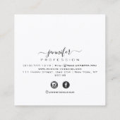 Berry Paarse Roze Logo Monogram Professioneel Vierkante Visitekaartje (Achterkant)