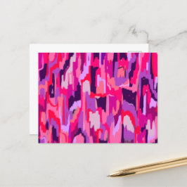 Berry Patch: Rood en Roze Abstract Briefkaart