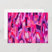 Berry Patch: Rood en Roze Abstract Briefkaart (Voorkant / Achterkant)