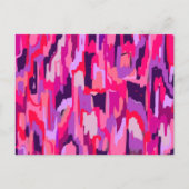 Berry Patch: Rood en Roze Abstract Briefkaart (Voorkant)