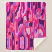 Berry Patch: Rood en Roze Abstract Sherpa Deken (Voorkant)