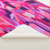 Berry Patch: Rood en Roze Abstract Sherpa Deken (3/4)