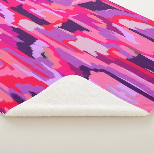 Berry Patch: Rood en Roze Abstract Sherpa Deken (3/4)