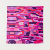 Berry Patch: Rood en Roze Abstract Wandkleed (Voorkant (horizontaal))