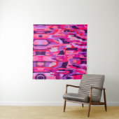 Berry Patch: Rood en Roze Abstract Wandkleed (In Situ (horizontaal))