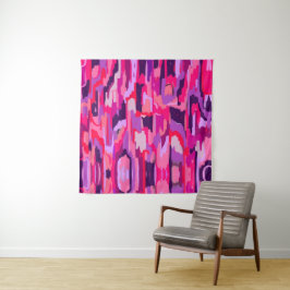 Berry Patch: Rood en Roze Abstract Wandkleed