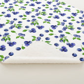 Berry Pattern Waterverf Blueberry Cute  Sherpa Deken (3/4)