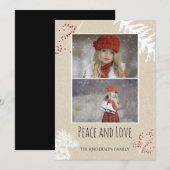 Berry Peace and Love Feestdagenkaart (Voorkant / Achterkant)