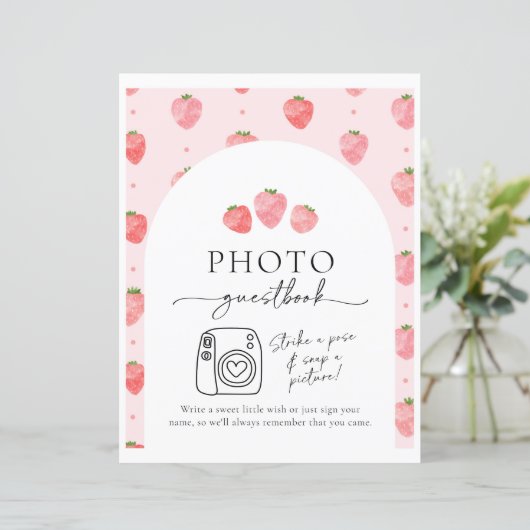Berry Photo Guest Book Sign (Staand voorkant)
