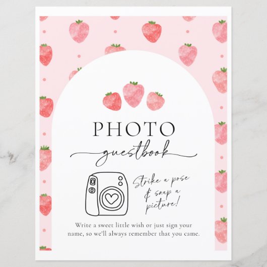 Berry Photo Guest Book Sign (Voorkant)