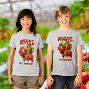 Berry Picker Aardbeien Boerderij Naam Tri-Blend Shirt