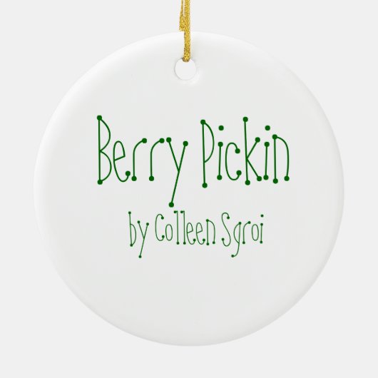 Berry Pickin Keramisch Ornament (Achterkant)