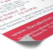 Berry Pie, Cakery, Cake Store Adverteren Poster (Hoek)