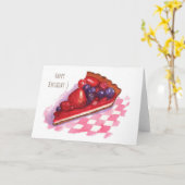 Berry pie wenskaart kaart (Gele Bloem)