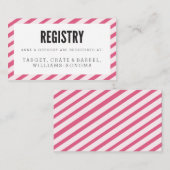 Berry Pink Carnival Stripes Registry Insert Kaart (Voorkant / Achterkant)
