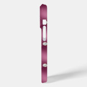 Berry Pink Diamond Tufts Kerstmis Case-Mate iPhone Case (Achterkant / Links)