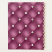 Berry Pink Diamond Tufts Kerstmis Planner (Achterkant)