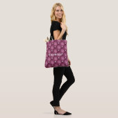 Berry Pink Diamond Tufts Kerstmis Tote Bag (Op model)