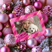 Berry Pink en Blush Brilliance Kerstfoto