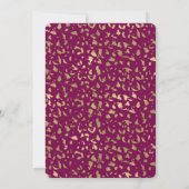Berry Pink Gold Leopard Animal verjaardag Kaart (Achterkant)