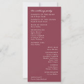 Berry Pink Modern Stencil Floral Botanisch Program (Achterkant)