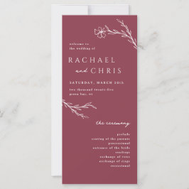 Berry Pink Modern Stencil Floral Botanisch Program