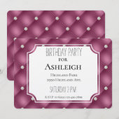 Berry Pink Sparkle Glitz Diamonds verjaardag Kaart (Voorkant / Achterkant)