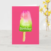 Berry popsile leuke Summertime waterverf verjaarda Kaart (Gele Bloem)