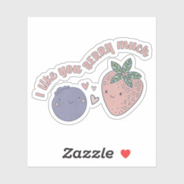 Berry Pun: Ik vind je heel erg leuk Sticker