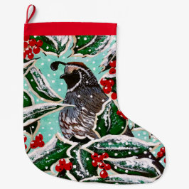 Berry Quail Stocking Grote Kerstsok