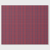 Berry Red and Slate Blue Subtle Plaid Cadeaupapier (Vlak)