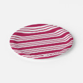 Berry Red Borden met kerstpapier Papieren Bordje (Gekanteld)